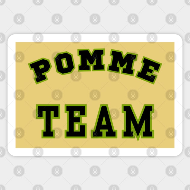 Pomme Team. Classic Green and Black Style. A Perfect Gift! Sticker by SwagOMart